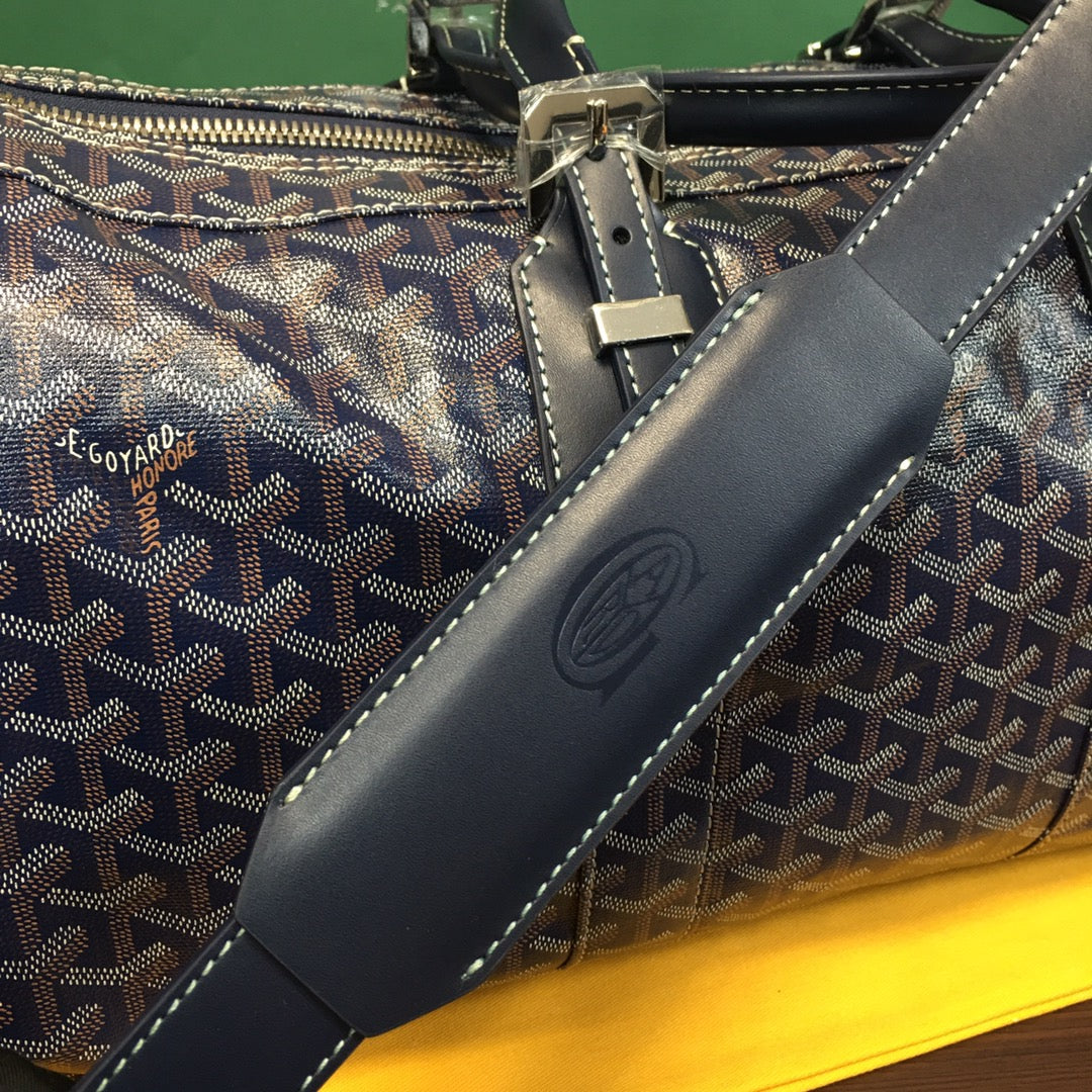 GOYARD BOSTON 50 TRAVEL BAG NAVY - logo - replica sneakers