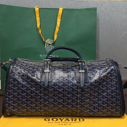GOYARD BOSTON 50 TRAVEL BAG NAVY - front view - replica sneakers