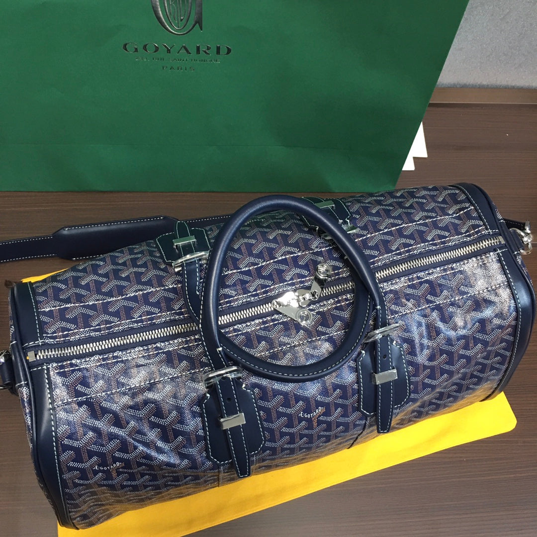 GOYARD BOSTON 50 TRAVEL BAG NAVY - detail - replica sneakers