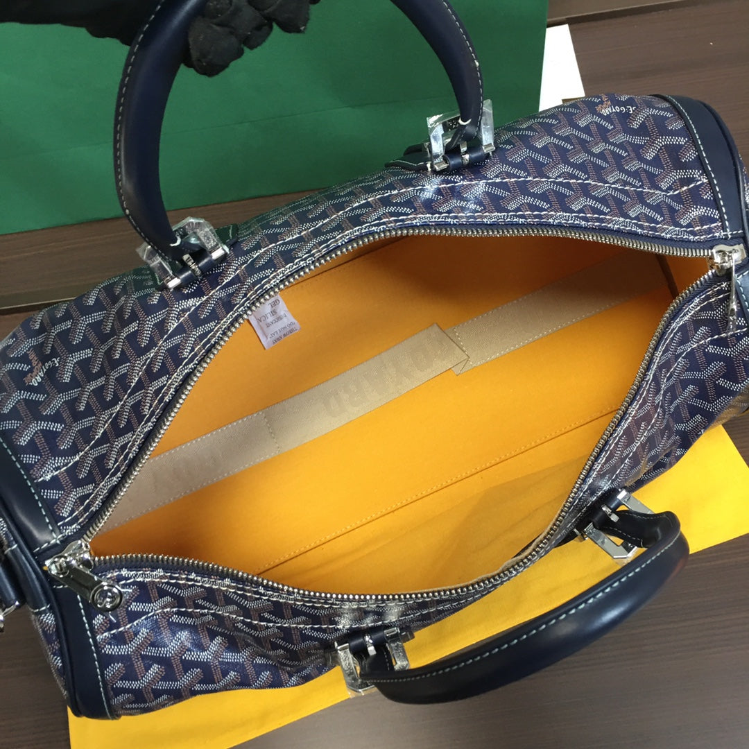 GOYARD BOSTON 50 TRAVEL BAG NAVY - box - replica sneakers
