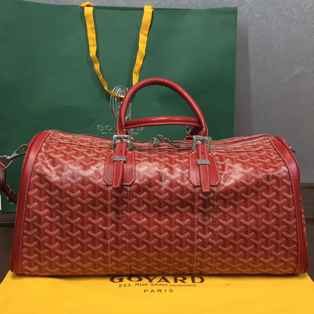 GOYARD BOSTON 50 TRAVEL BAG RED - front view - replica sneakers