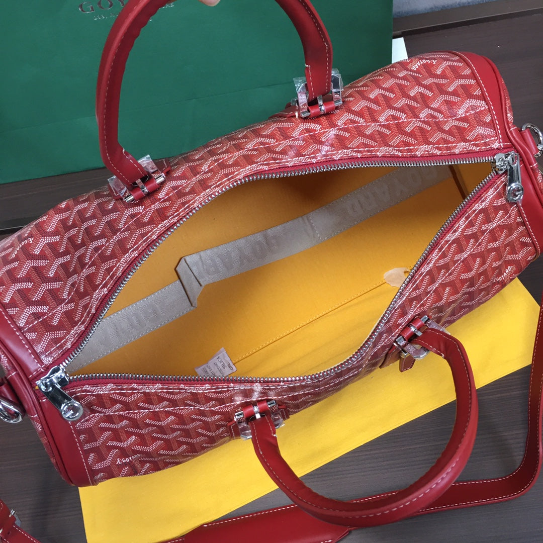 GOYARD BOSTON 50 TRAVEL BAG RED - side view - replica sneakers