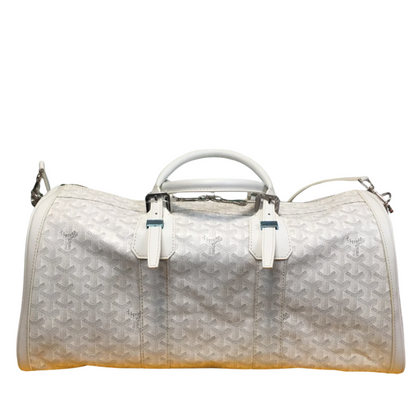 GOYARD Boston 50 Travel Bag - White Unisex Streetwear Limited Edition - The GOYARD BOSTON 50 BAG WHITE - REPLICA is a stunning combination of elegance and