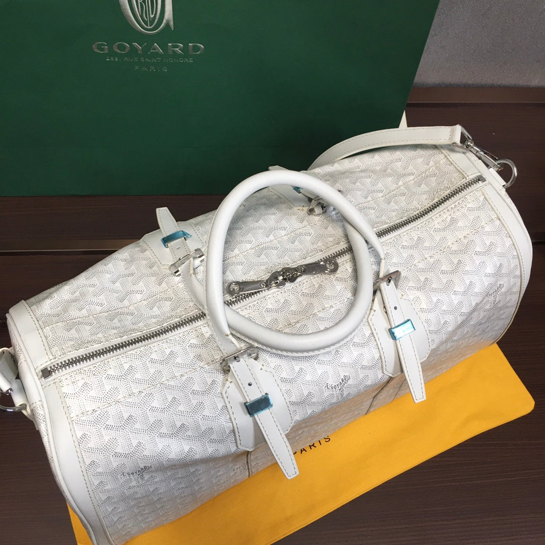 GOYARD BOSTON 50 TRAVEL BAG WHITE - back view - replica sneakers