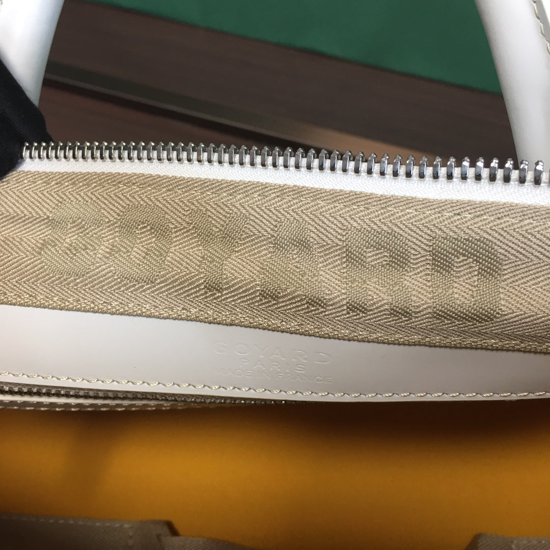 GOYARD BOSTON 50 TRAVEL BAG WHITE - detail - replica sneakers