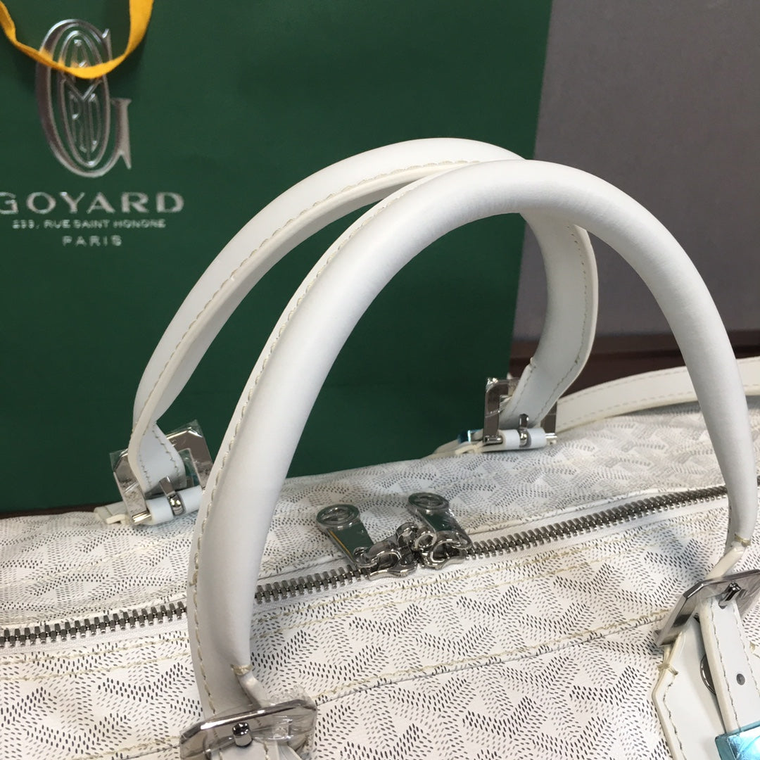 GOYARD BOSTON 50 TRAVEL BAG WHITE - close up - replica sneakers