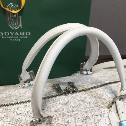GOYARD BOSTON 50 TRAVEL BAG WHITE - close up - replica sneakers
