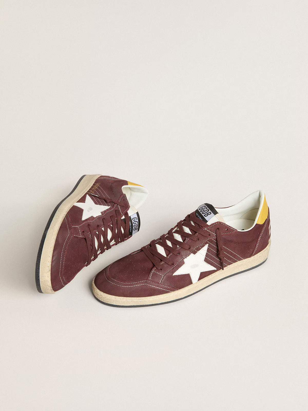 Golden Goose Ball Star Sneaker c Bordeau - Leather - White Unisex Streetwear Limited Edition