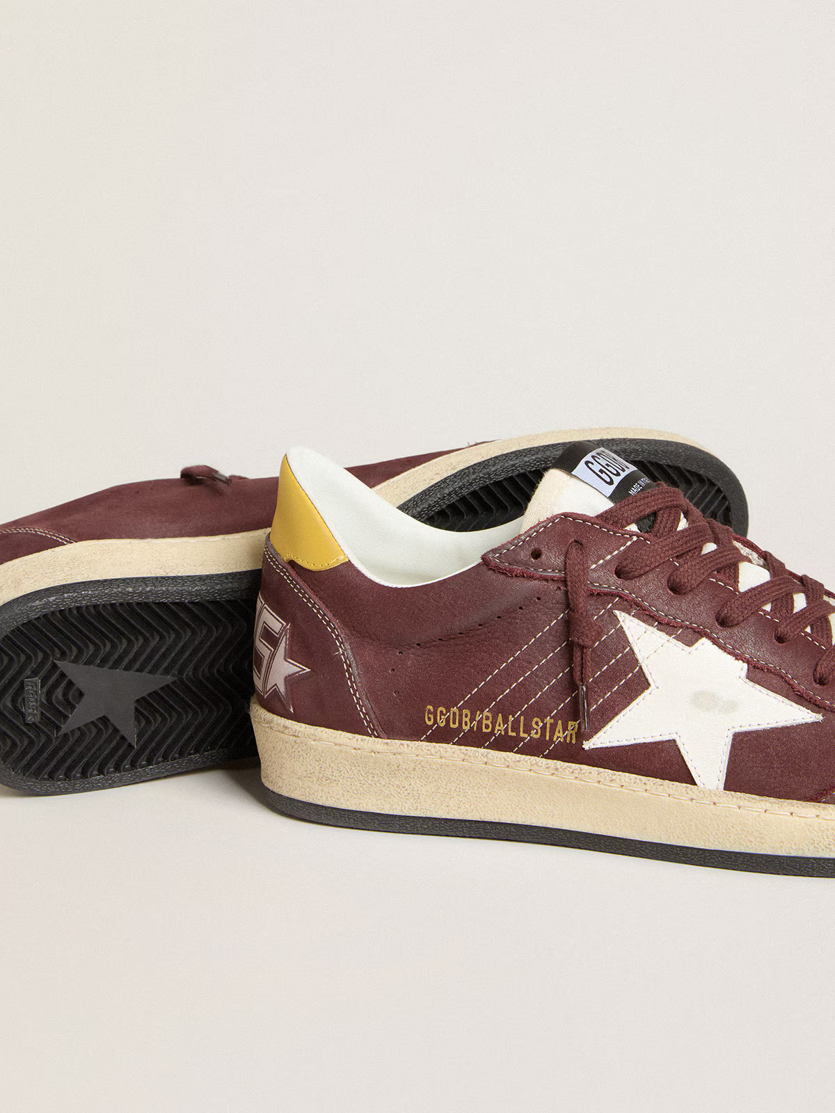 Golden Goose Ball Star Sneaker c Bordeau - Leather - White Unisex Streetwear Limited Edition
