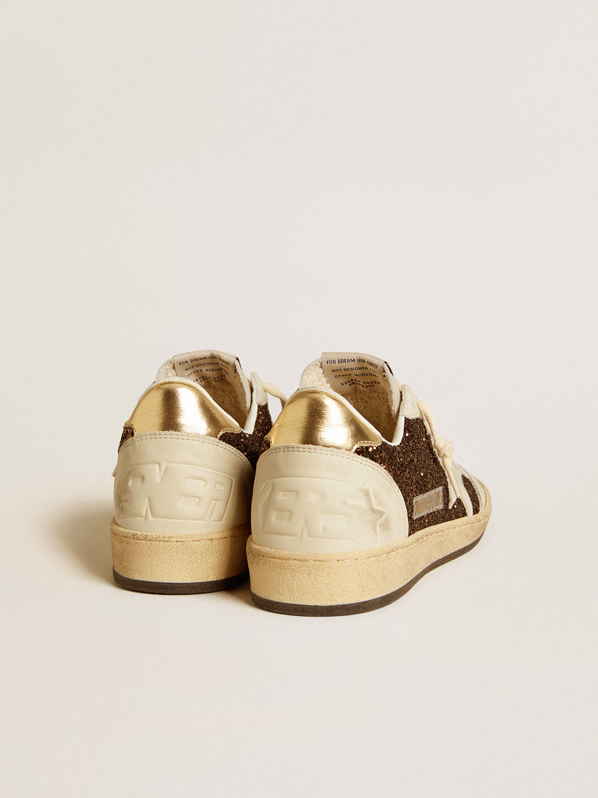 Golden Goose Ball Star Sneaker c Bronze Glitter - White Unisex Streetwear Limited Edition