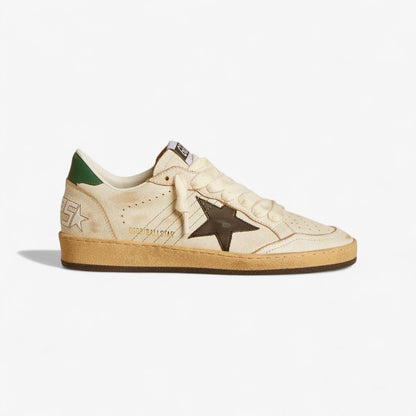 Golden Goose Ball Star Sneaker c Cream & - Black Unisex Streetwear Limited Edition