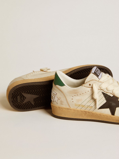 Golden Goose Ball Star Sneaker c Cream & - Black Unisex Streetwear Limited Edition