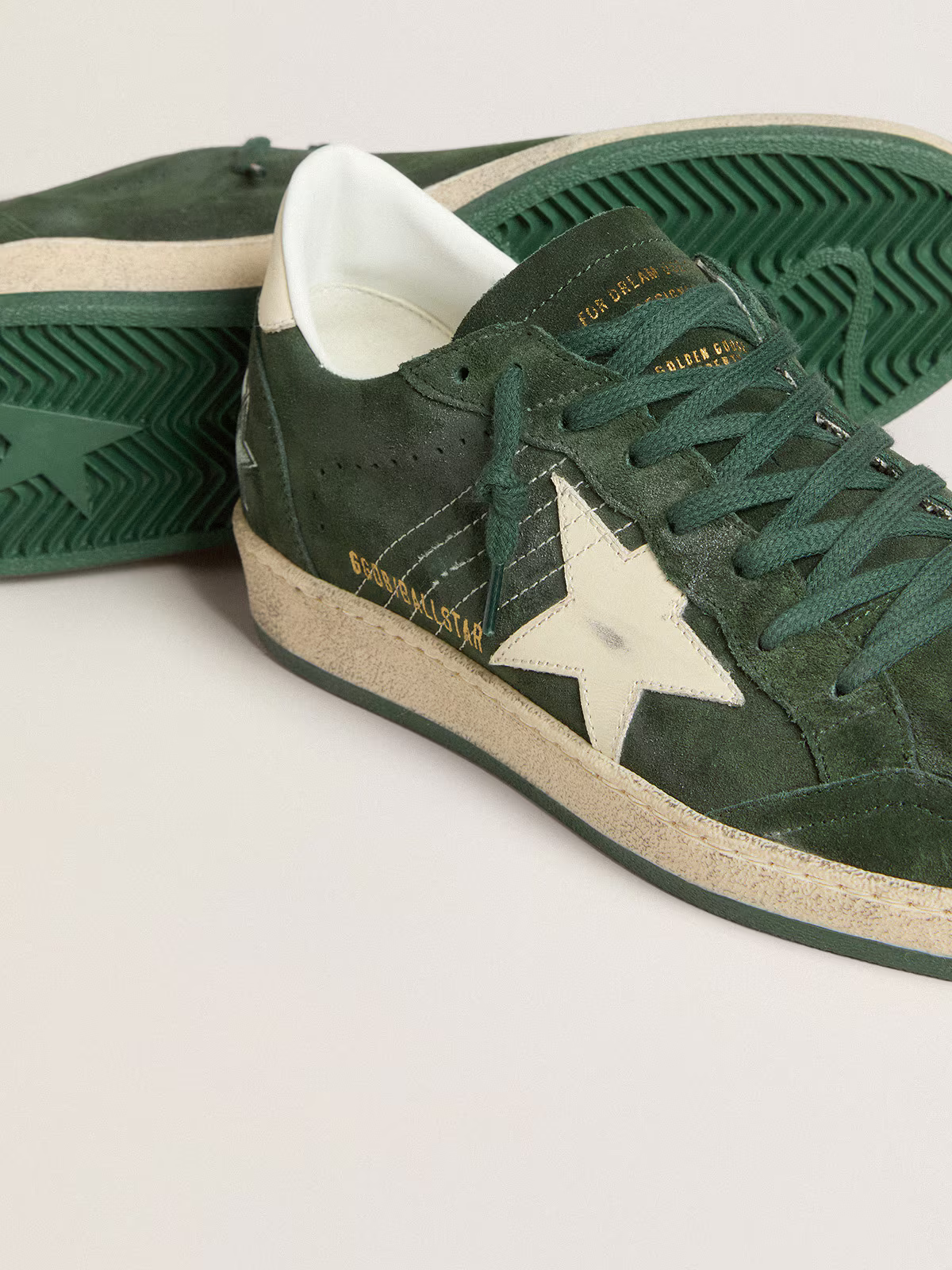Golden Goose Ball Star Sneaker c Forest Suede - Green Unisex Streetwear Limited Edition