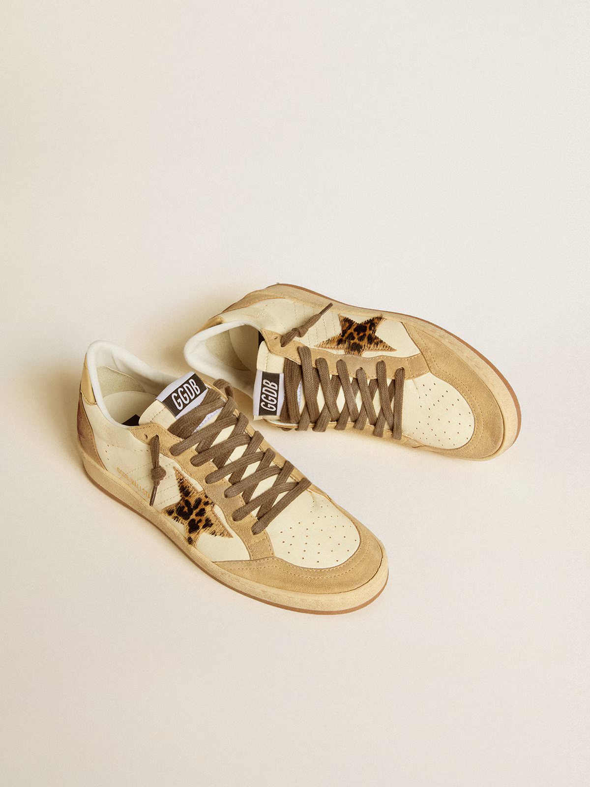 Golden Goose Ball Star Sneaker c Leopard Star Edition - Red Unisex Streetwear Limited Edition