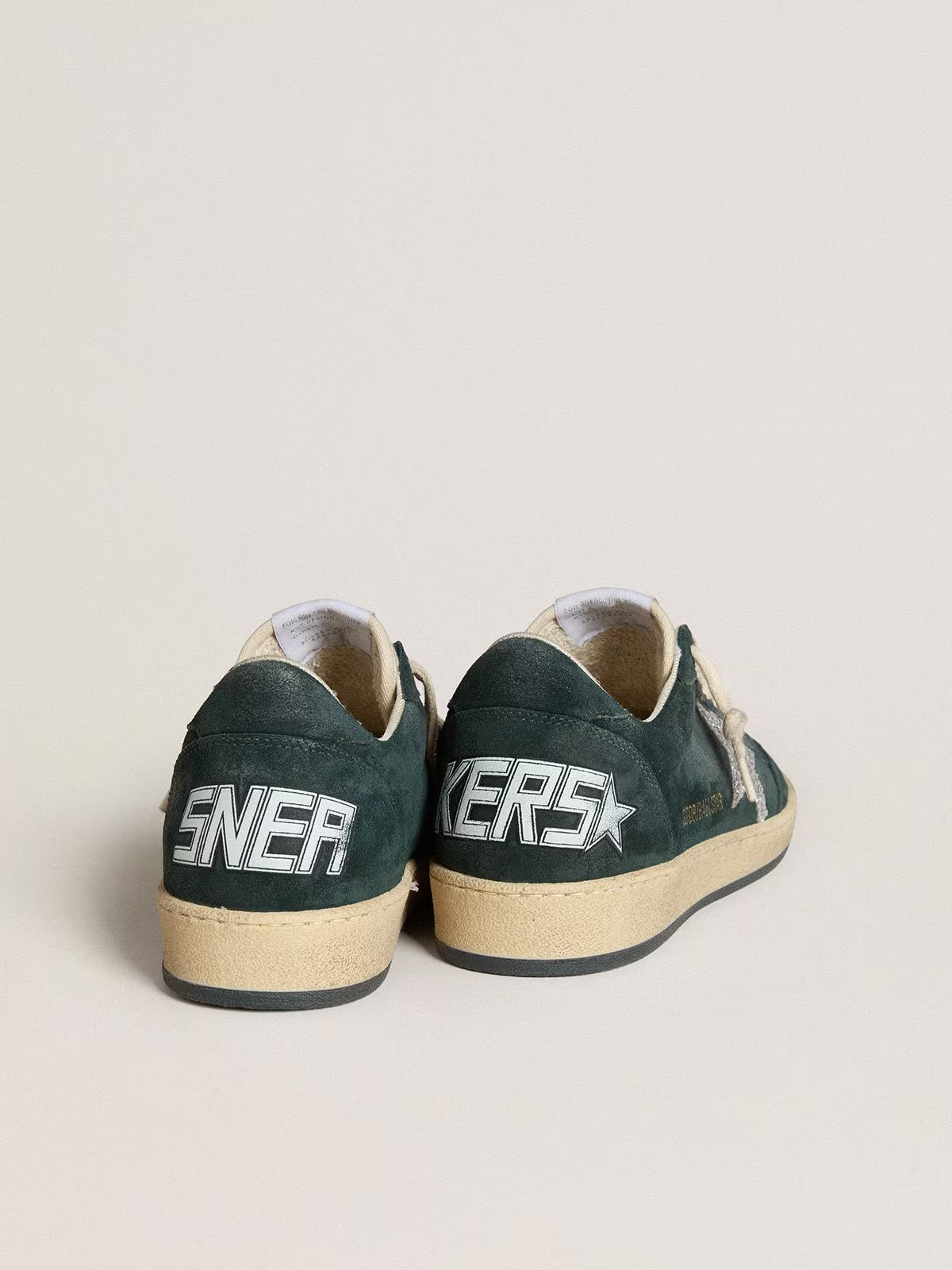 Golden Goose Ball Star c Glitter Star On Suede Sneakers - Green Unisex Streetwear Limited Edition