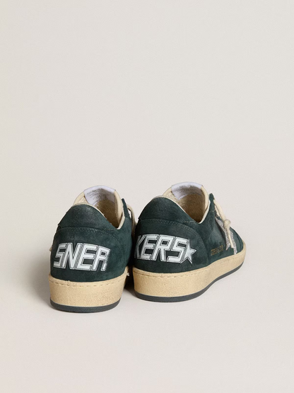 Golden Goose Ball Star c Glitter Star On Suede Sneakers - Green Unisex Streetwear Limited Edition