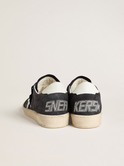 Golden Goose Ball Star c Navy Suede With Star Sneakers - White Unisex Streetwear Limited Edition