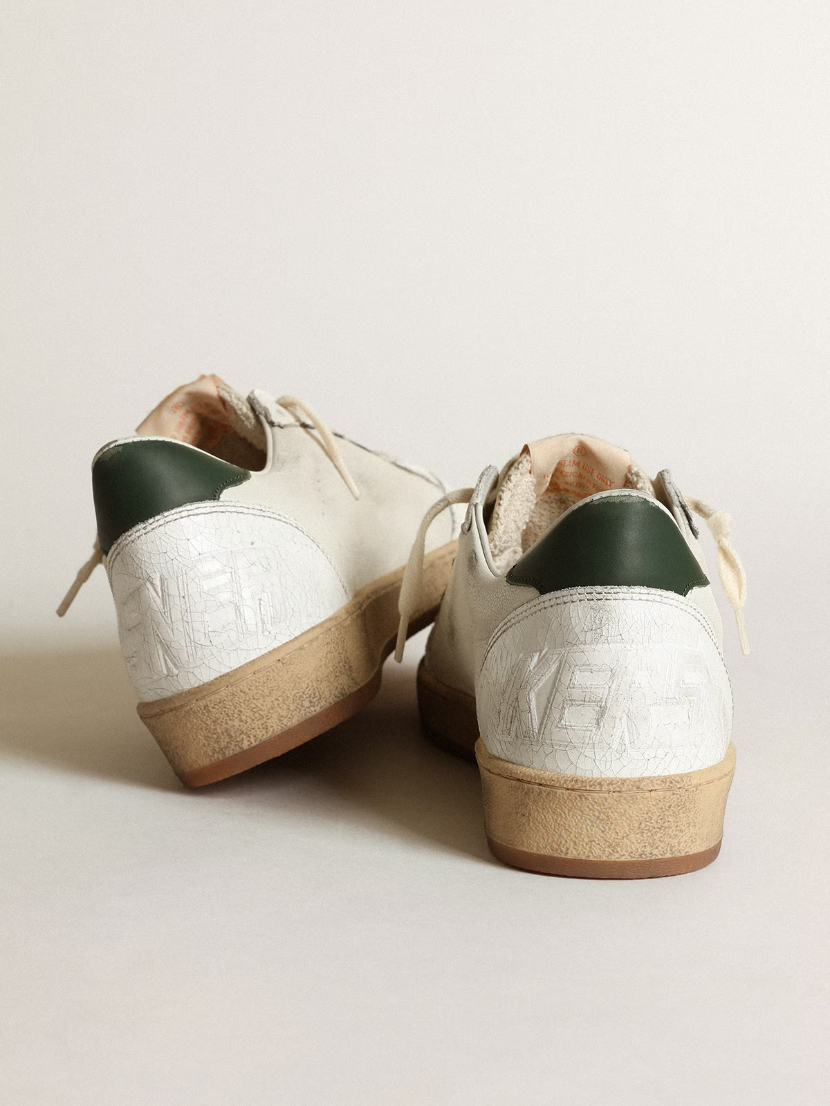 Golden Goose Ball Star c Olive Heel Tab & Suede Star - White Unisex Streetwear Limited Edition
