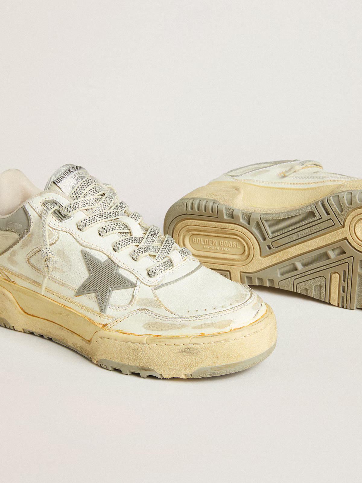 Golden Goose Ball Star c Swarovski Crystal Edition - Gray Unisex Streetwear Limited Edition