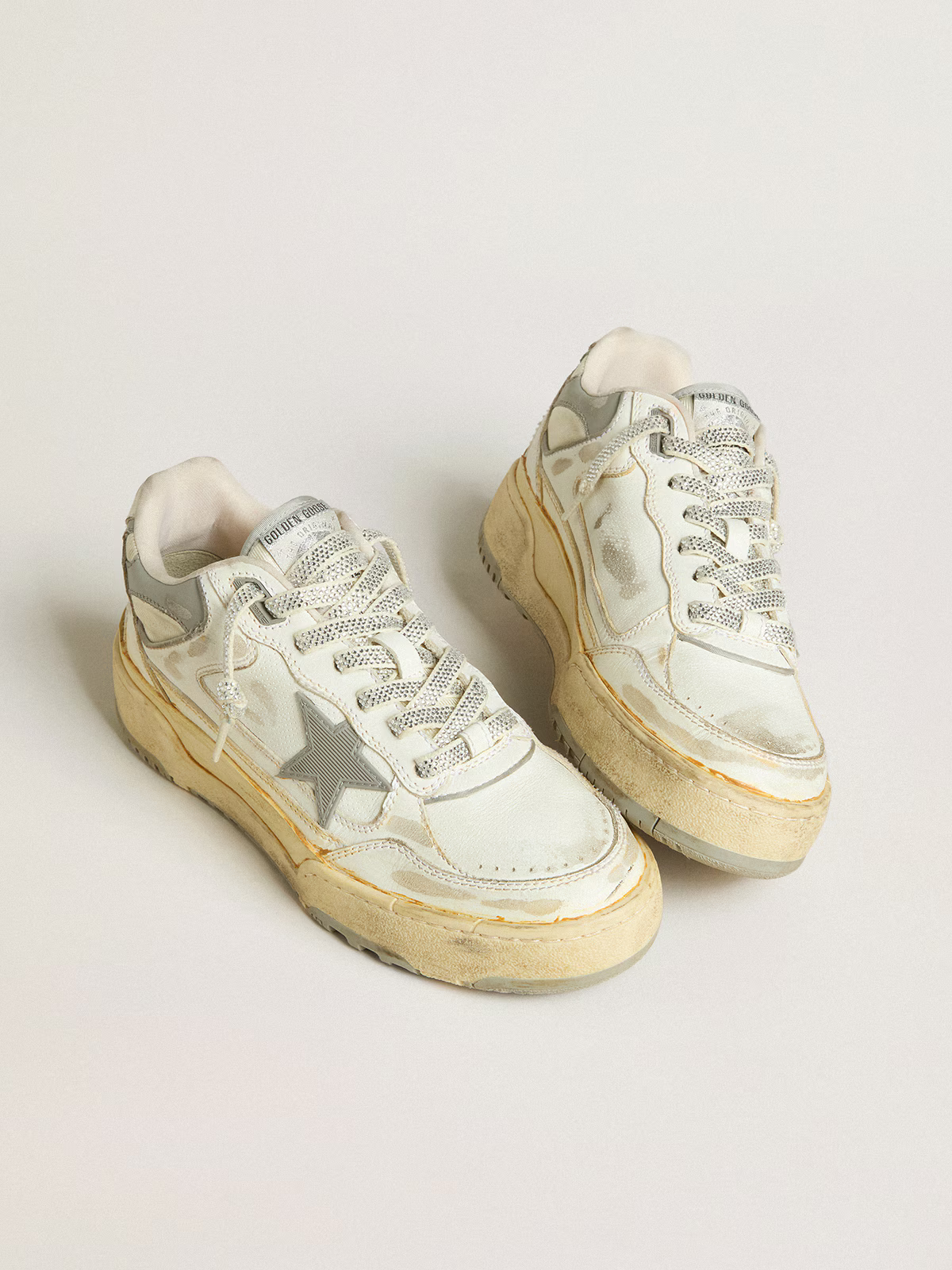 Golden Goose Ball Star c Swarovski Crystal Edition - Gray Unisex Streetwear Limited Edition