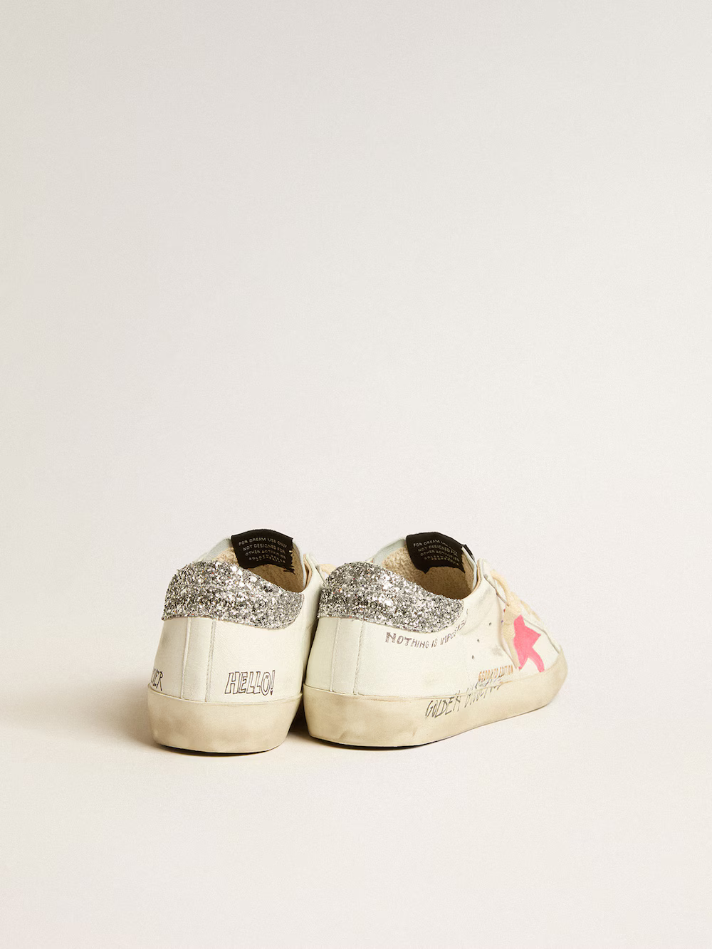 Golden Goose Limited Edition Slide Sneaker c Nothing Is Impossible Sneakers - White Unisex Streetwear Limited Edition