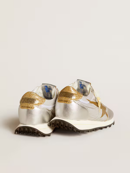 Golden Goose Marathon Sneaker c Metallic Silver & Gold - White Unisex Streetwear Limited Edition