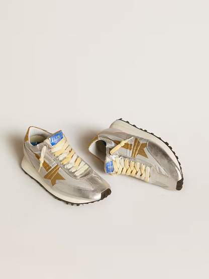Golden Goose Marathon Sneaker c Metallic Silver & Gold - White Unisex Streetwear Limited Edition