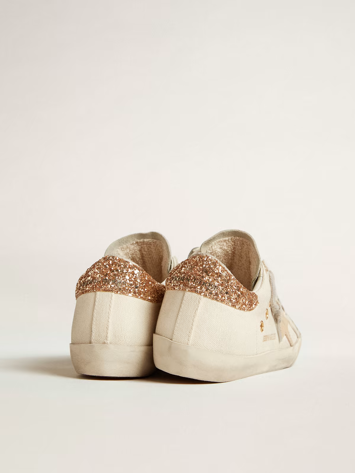 Golden Goose Private Edit Glitter Heel Sneaker - Beige Unisex Streetwear Limited Edition