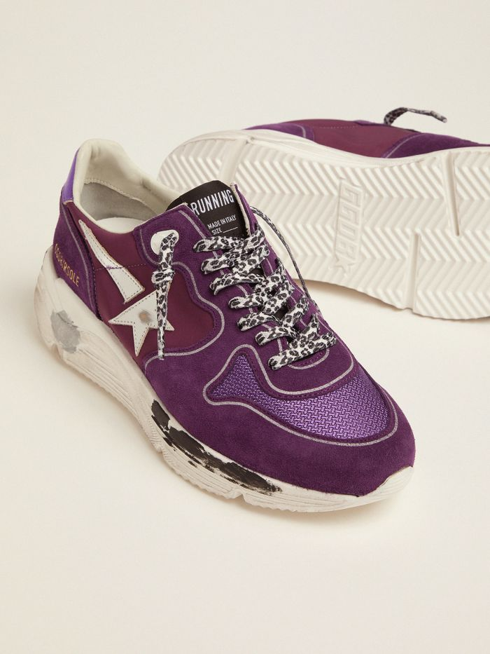 Golden Goose Running Sole Suede Sneaker - Purple Unisex Streetwear Limited Edition