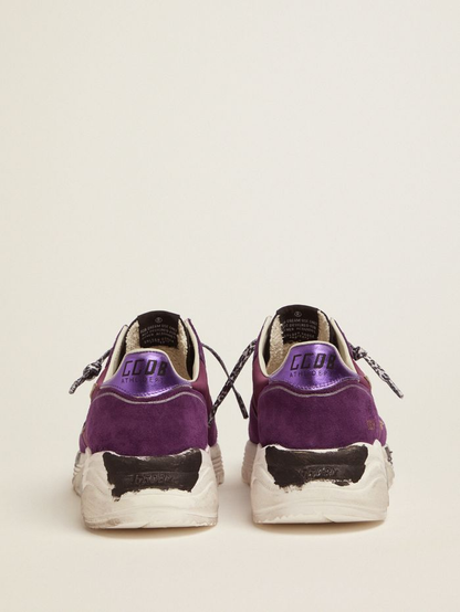 Golden Goose Running Sole Suede Sneaker - Purple Unisex Streetwear Limited Edition