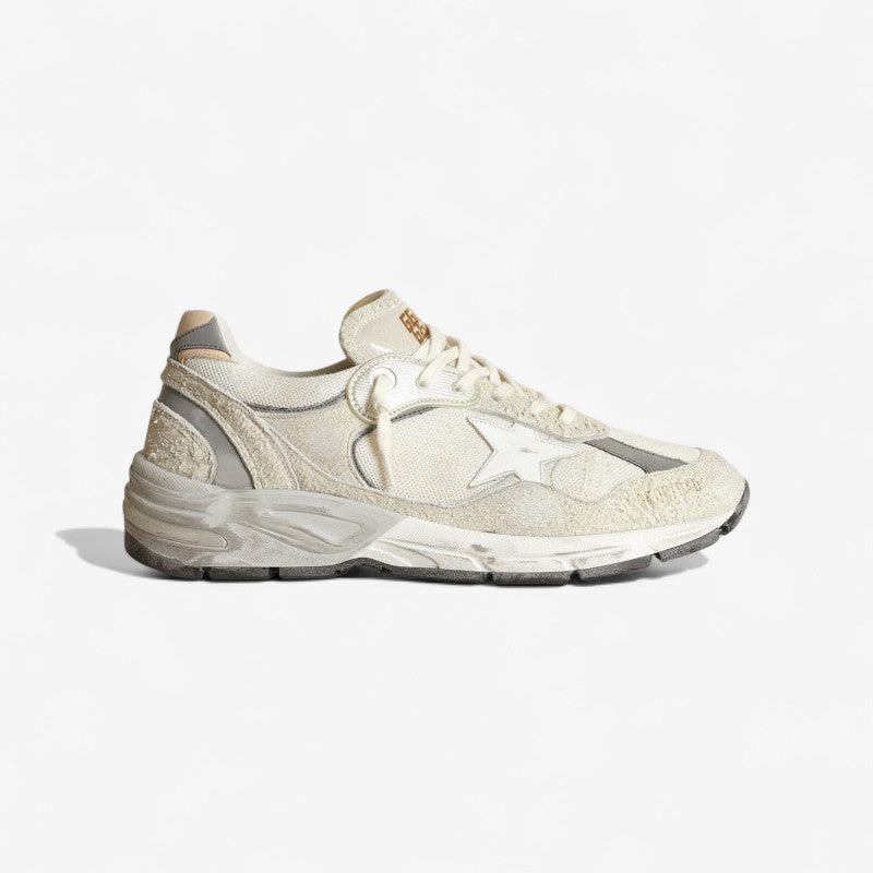 Golden Goose Running Sole Sneaker In With Distressed Details - White Unisex Streetwear Limited Edition