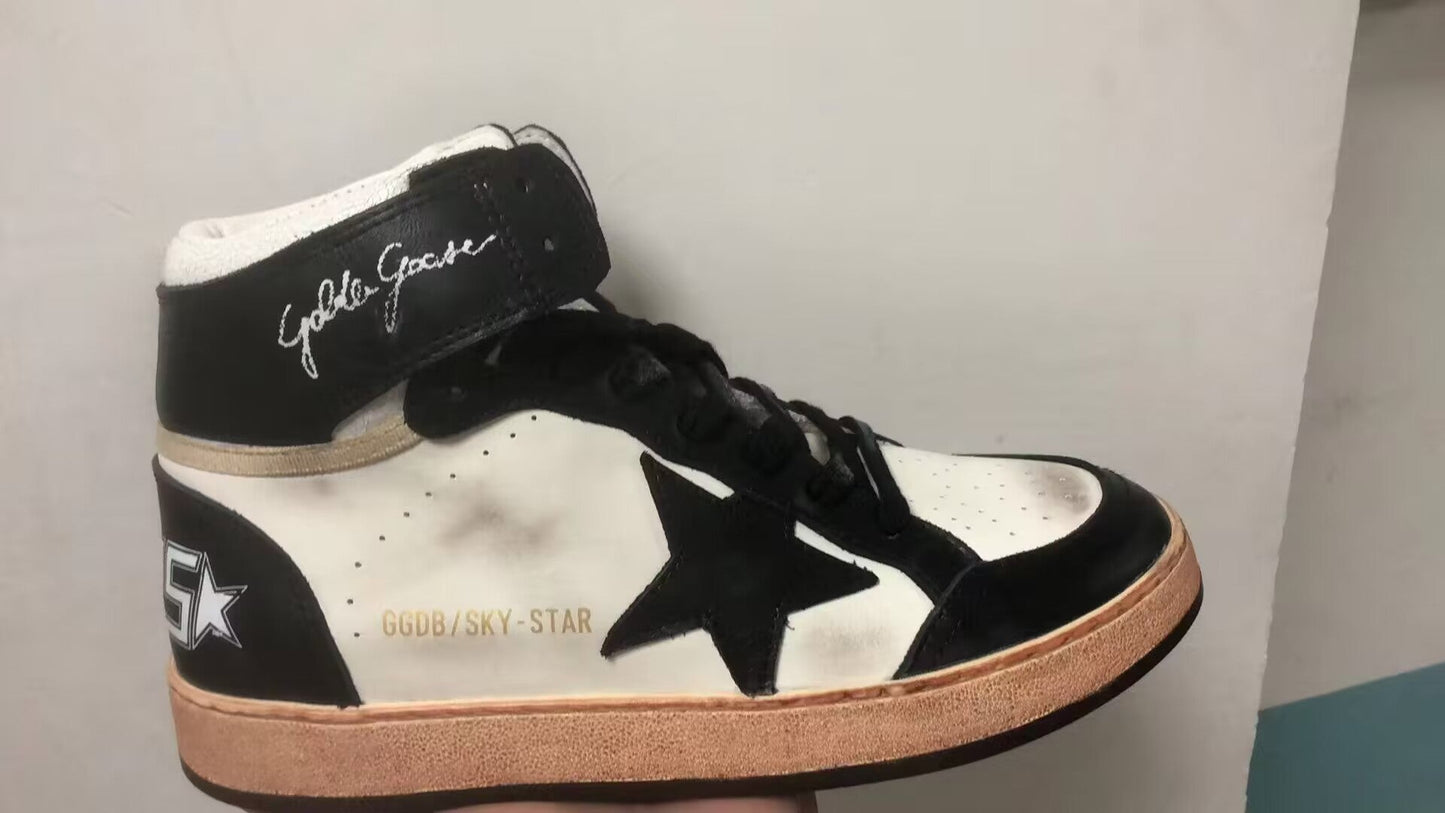 Golden Goose Sky-star c And White - Black Unisex Streetwear Limited Edition