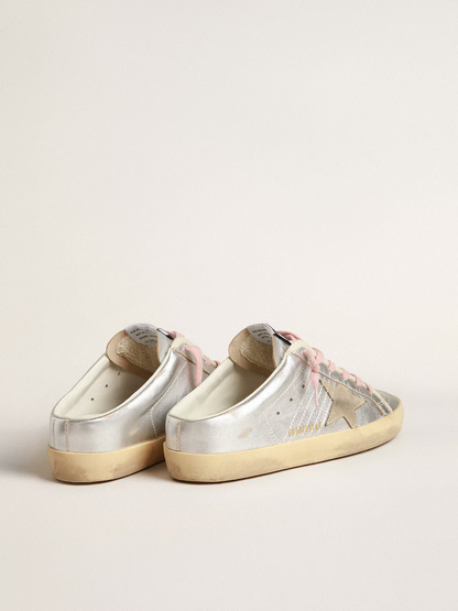 Golden Goose Slide Super-star Sneaker In Silver And - Pink Unisex Streetwear Limited Edition