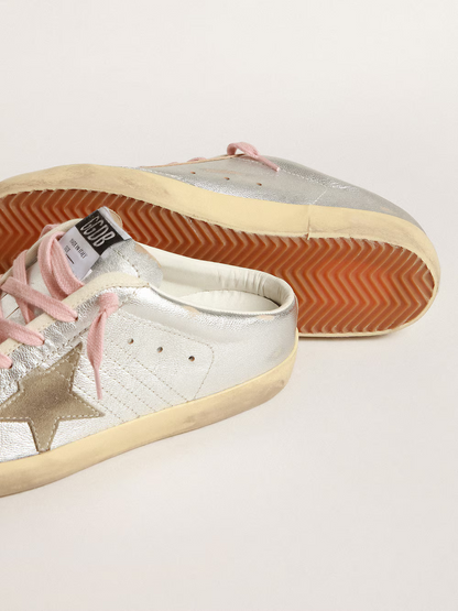 Golden Goose Slide Super-star Sneaker In Silver And - Pink Unisex Streetwear Limited Edition