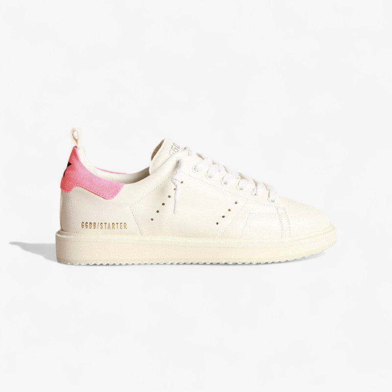 Golden Goose Starter Sneaker c & Pink Heel Tab - White Unisex Streetwear Limited Edition
