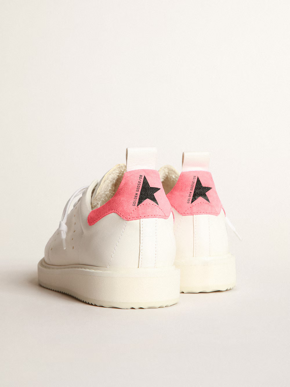 Golden Goose Starter Sneaker c & Pink Heel Tab - White Unisex Streetwear Limited Edition