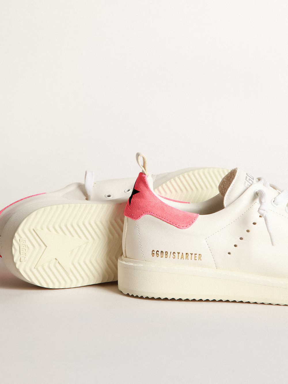 Golden Goose Starter Sneaker c & Pink Heel Tab - White Unisex Streetwear Limited Edition