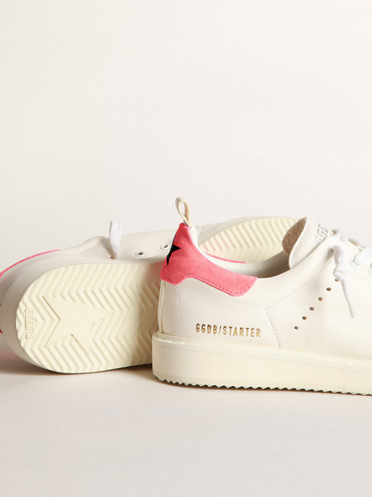 Golden Goose Starter Sneaker c & Pink Heel Tab - White Unisex Streetwear Limited Edition