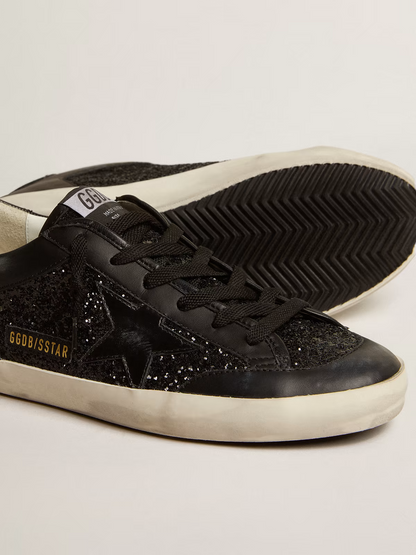 Golden Goose Super-star Glitter Sneaker - Black Unisex Streetwear Limited Edition