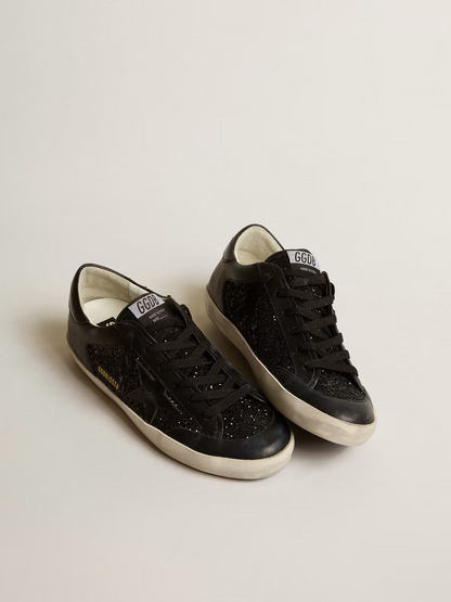 Golden Goose Super-star Glitter Sneaker - Black Unisex Streetwear Limited Edition