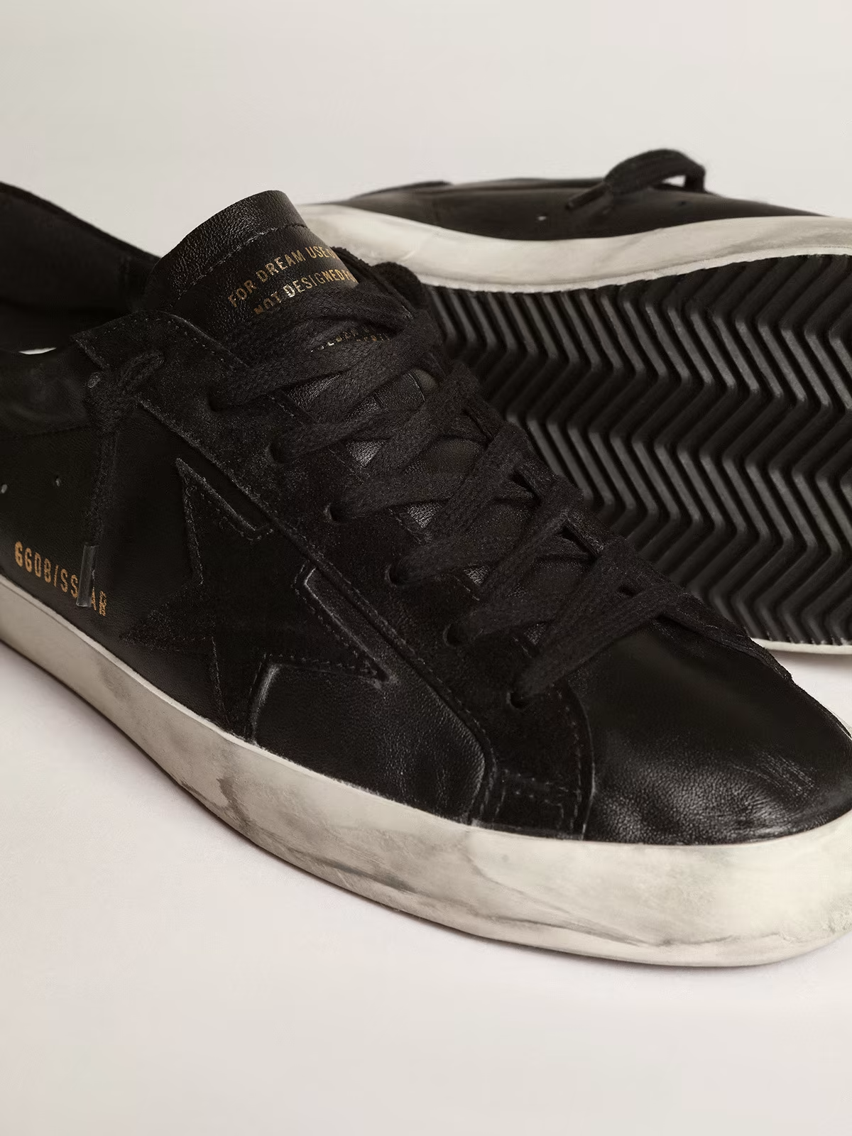 Golden Goose Super-star Leather Sneaker - Black Unisex Streetwear Limited Edition