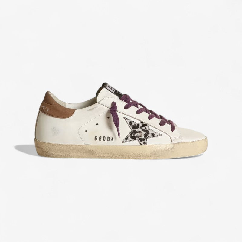 Golden Goose Super-star Leopard Star Sneaker - White Unisex Streetwear Limited Edition