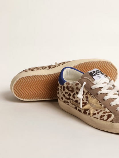 Golden Goose Super-star Pony Hair Leopard Sneaker - Red Unisex Streetwear Limited Edition