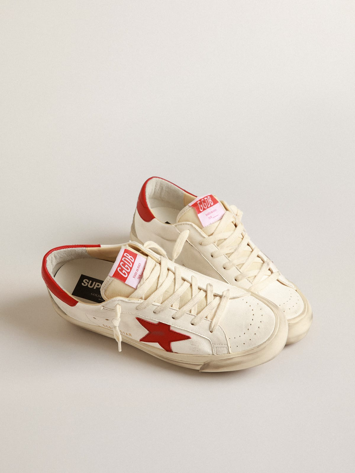 Golden Goose Super-star Leather Sneaker - Red Unisex Streetwear Limited Edition