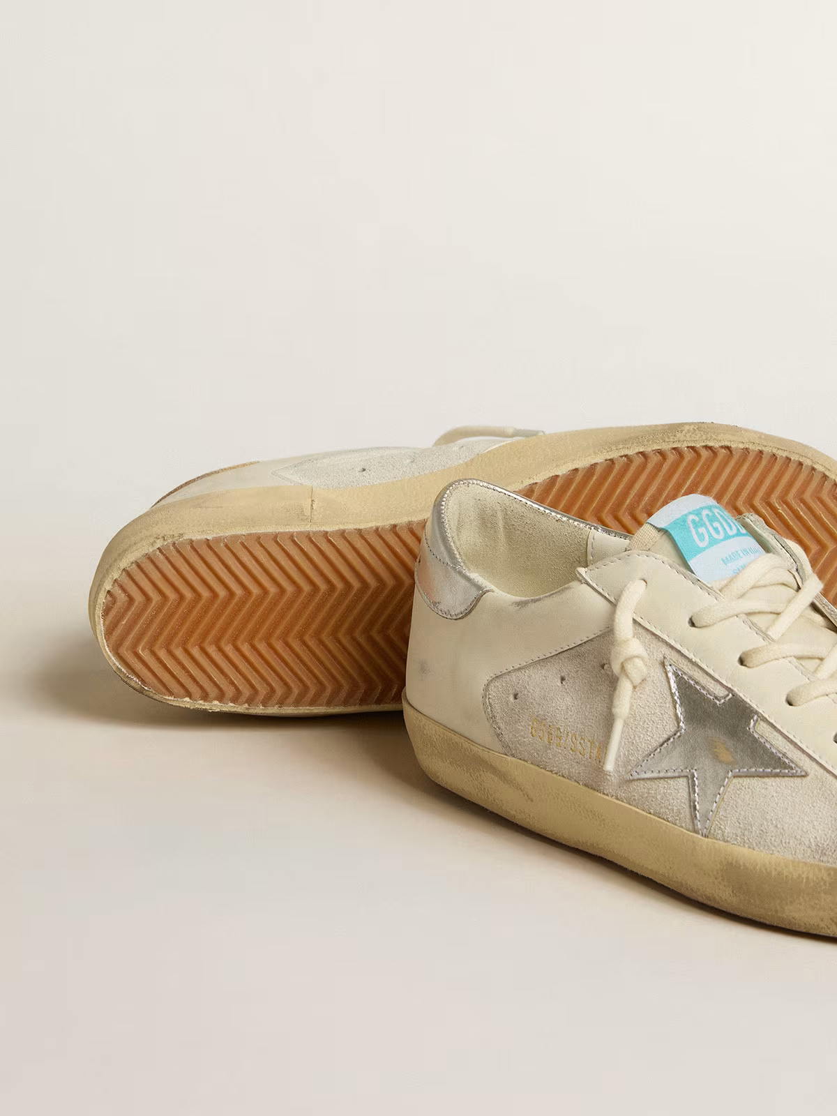 Golden Goose Super-star Silver Shine Sneaker - White Unisex Streetwear Limited Edition