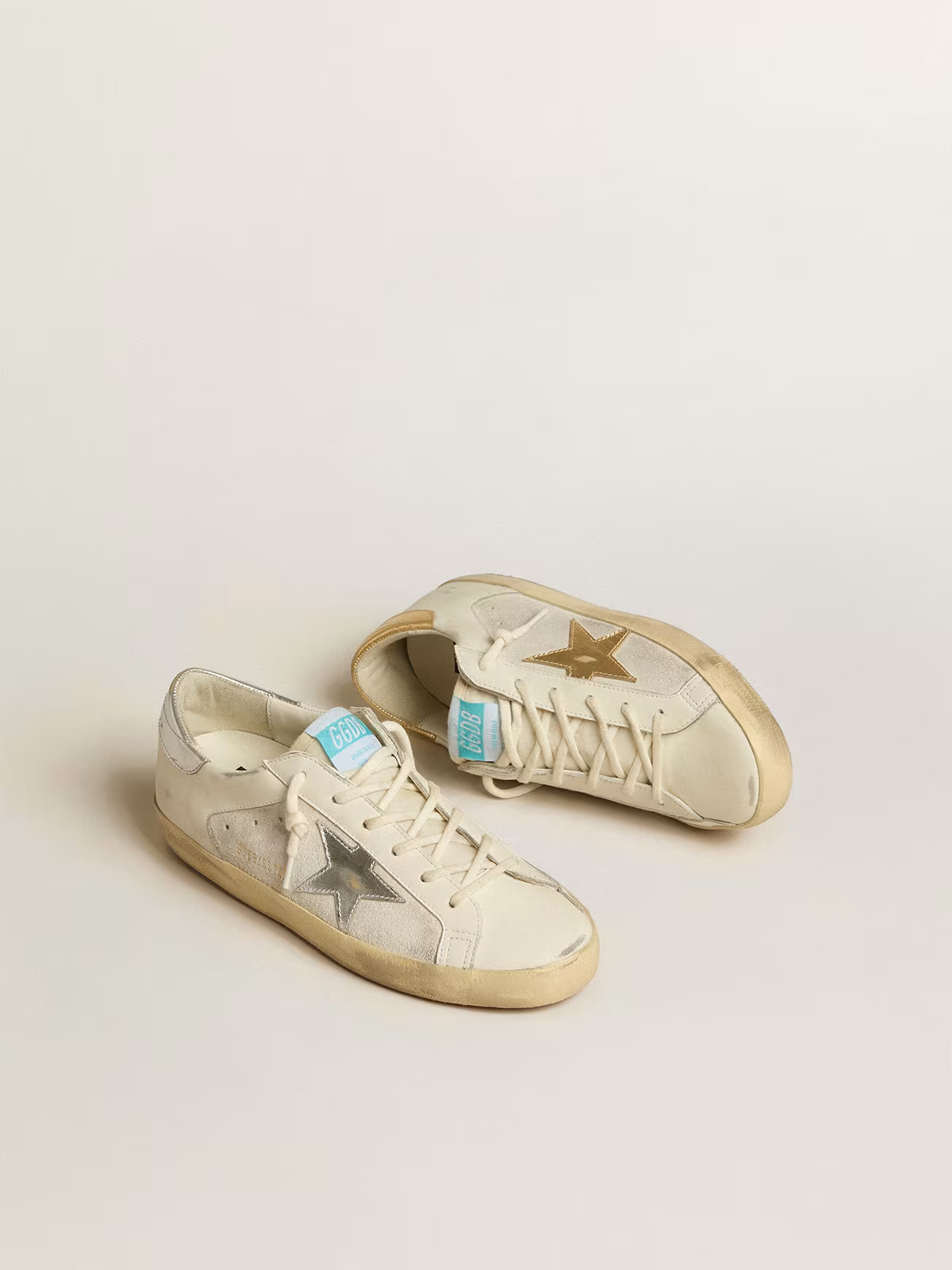 Golden Goose Super-star Silver Shine Sneaker - White Unisex Streetwear Limited Edition