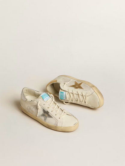 Golden Goose Super-star Silver Shine Sneaker - White Unisex Streetwear Limited Edition