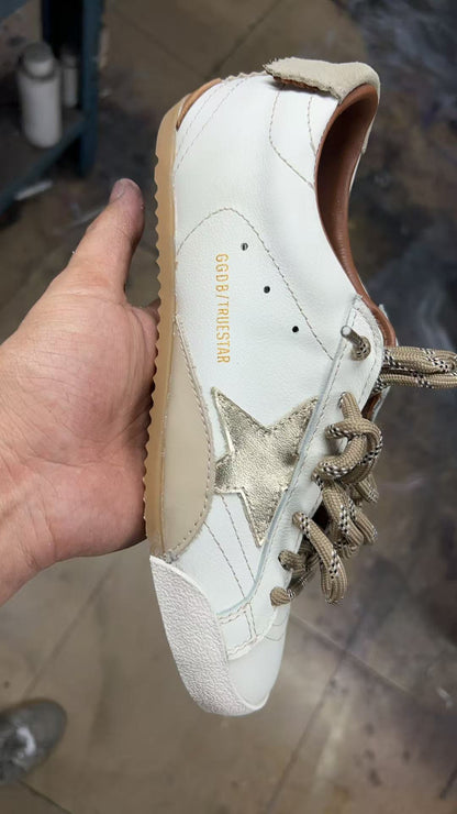 Golden Goose Timestar Sneaker Ivory Gold - Red Unisex Streetwear Limited Edition