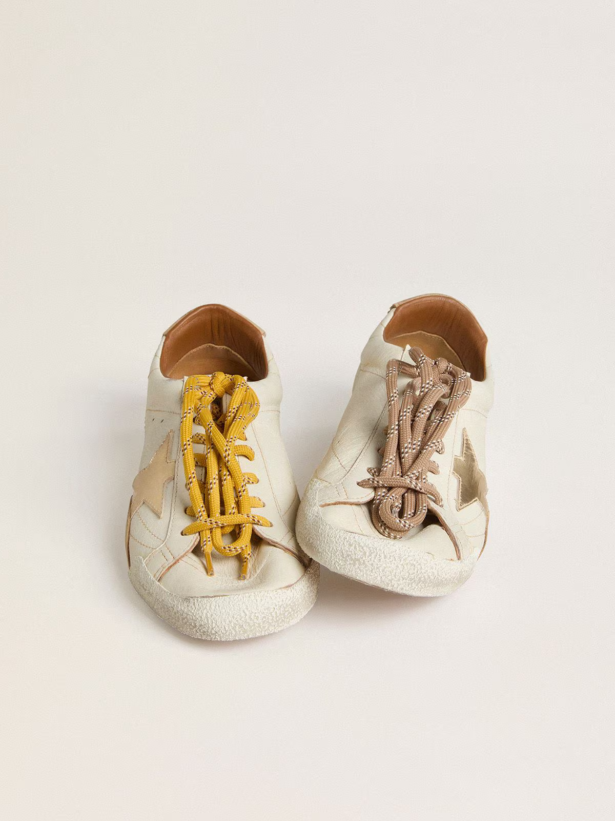 Golden Goose Timestar Sneaker Ivory Gold - Red Unisex Streetwear Limited Edition