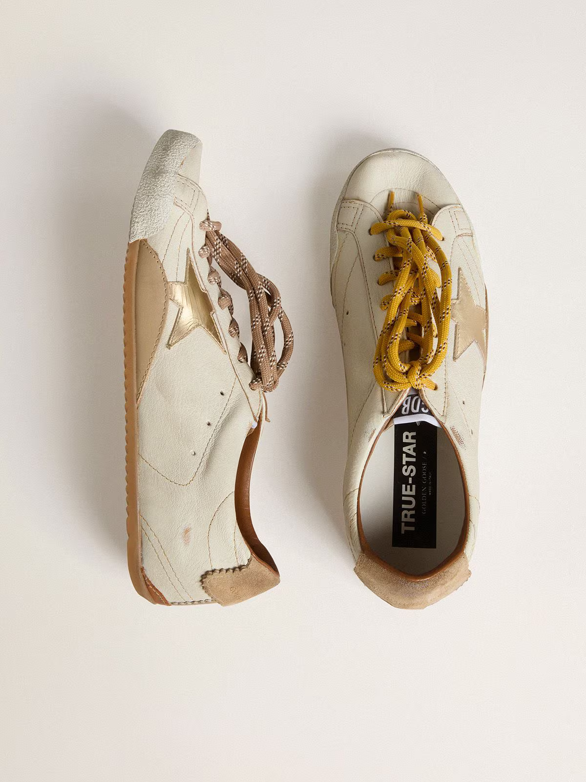 Golden Goose Timestar Sneaker Ivory Gold - Red Unisex Streetwear Limited Edition